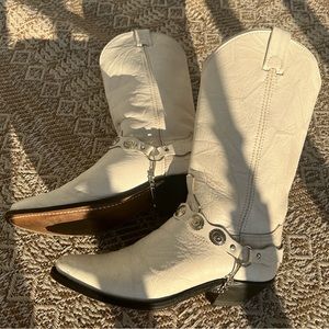 White cowboy boots